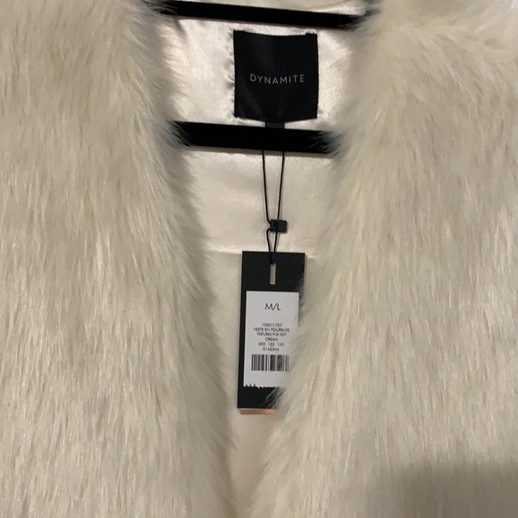 Fur vest from dynamite NEVER WORN size M/L - Picture 2 of 5